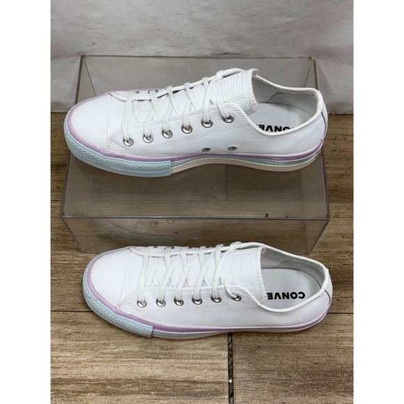 Converse Chuck Taylor All Star Lift Platform Rainbow Stripe Low Top Women's 9 - Picture 9 of 10